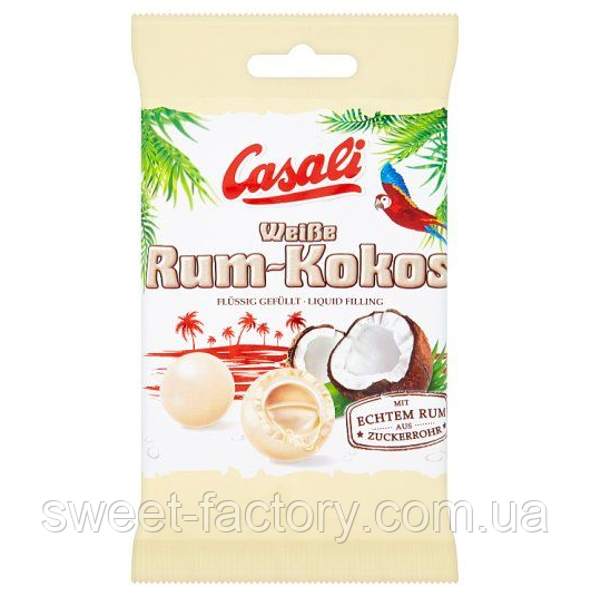 Цукерки Casali White Choco Rum Kokos 100 g