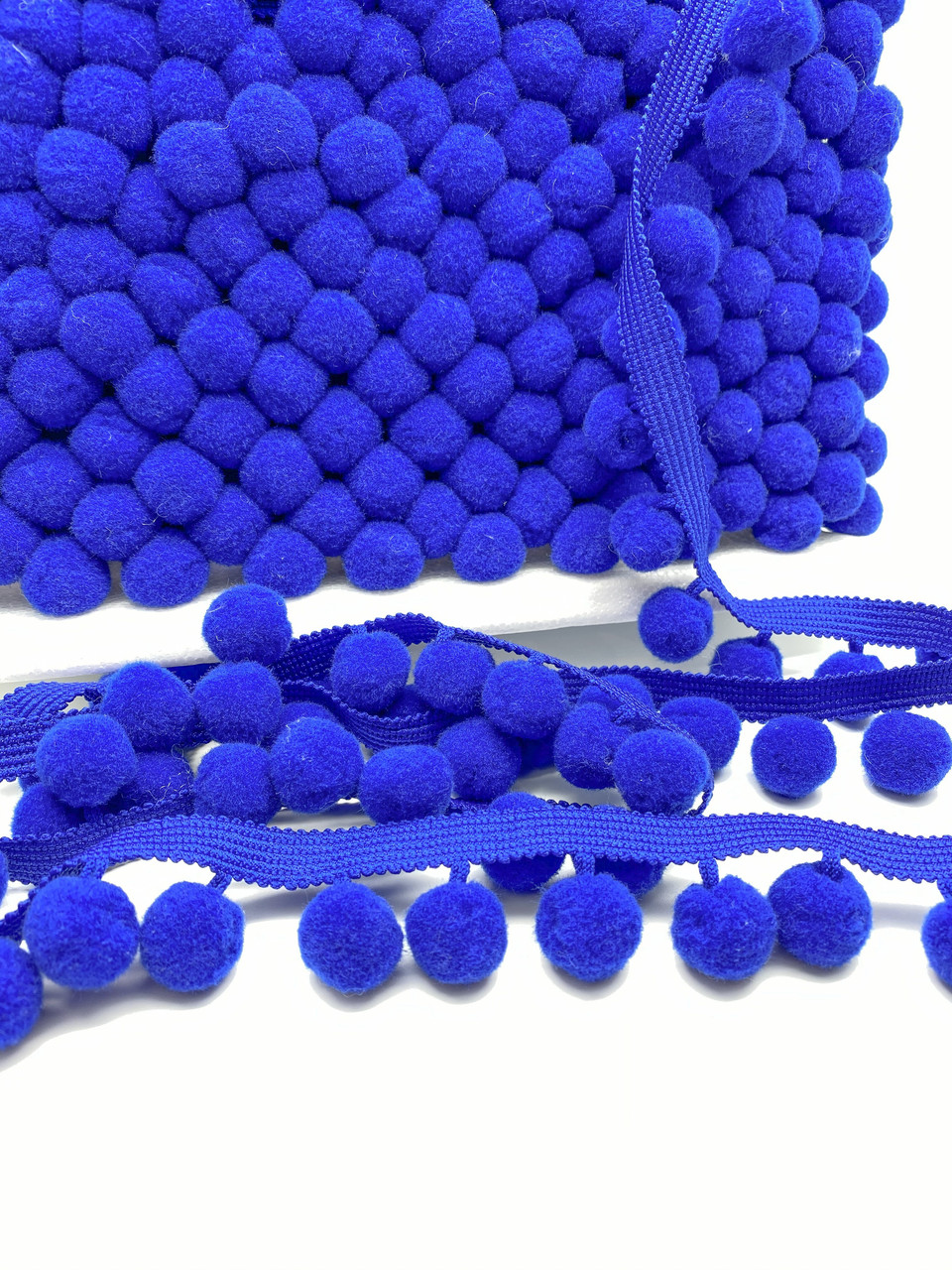 Тасьма з помпонами 20 мм синя, фото 1