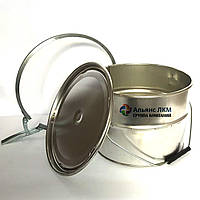 Відро металеве з кришкою під обруч 5 літрів