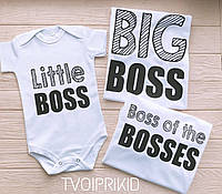 Футболки фемели лук с надписями BIG BOSS \BOSS OF THE BOSSES \ LITTLE BOSS