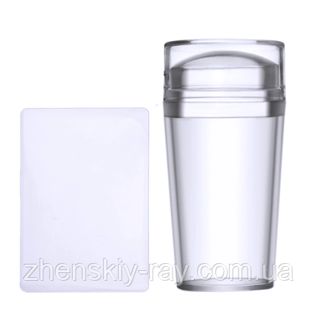 Силіконовий штамп і скрапер для стемпінгу, фото 1