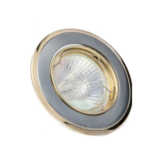 Світильник точковий Delux MR16 G5.3 HDL16002R поворотний хром матовий - золото