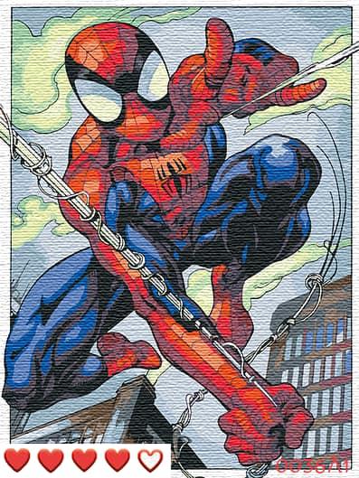 Картина за номерами (малювання за цифрами, живопис) 0036Л1 (Людина-павук | Spider-Man)