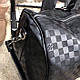 Дорожня Сумка чорна Damier Infini, спортивна сумка, сумка для зали, сумка для поїздок, фото 7