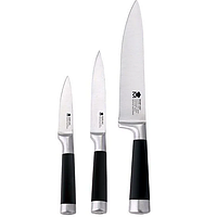 Набор хороших литых ножей 3 предмета из нержавеющей стали с бакелитовой ручкой
