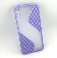 Чехол на iPhone X, iPhone XS накладка противоударная бампер 2 в1 Shadov Matte Case сиреневый