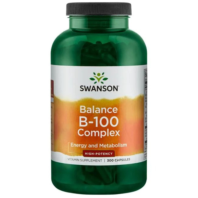 Комплекс вітамінів групи В у complex Swanson, Вітамін В-100 баланс 300капс.