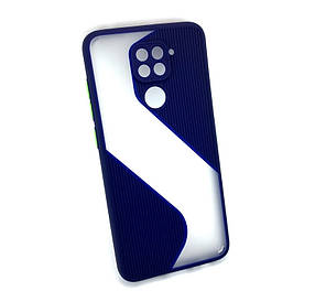 Чохол для Xiaomi Redmi note 9 накладка 2 в1 Shadov Matte Case Wave синій