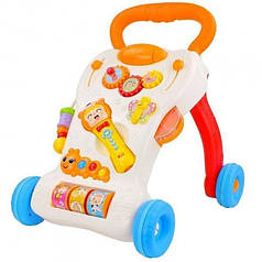 Каталка ходунки с игровым центром Bambi 2303 White/Blue (Niz00343)