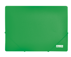 Папка на гумках А4 JOBMAX пластикова зелена BM.3911-04