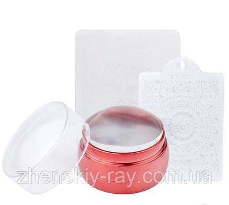 Штамп силіконовий із трафаретом, фото 1