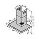 Потужна кухонна витяжка Ventolux ITALIA 90 BG (1200) TRC, чорна Т-подібна декоративная витяжка для кухні, 90 см, фото 4