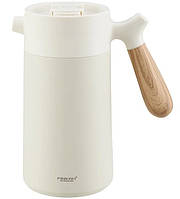 Термос-заварник для чая и кофе Pinkah PJ-3138, 960 мл, BPA Free, белый