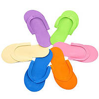 Тапочки в'єтнамки одноразові (упаковка 12 пар), різнокольорові