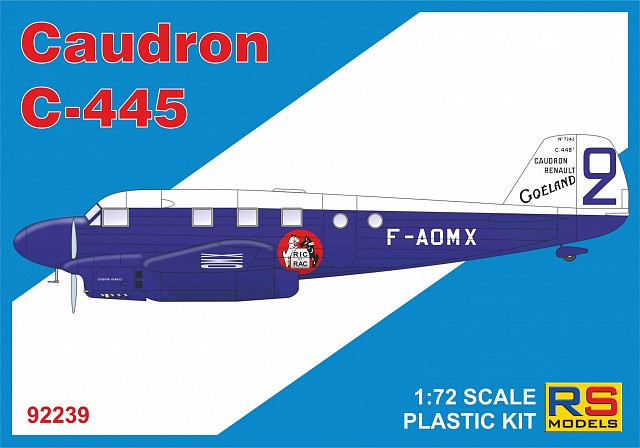 Пластикова модель 1/72 RS models 92239 Французький багатоцільовий літак Caudron C-445, фото 1