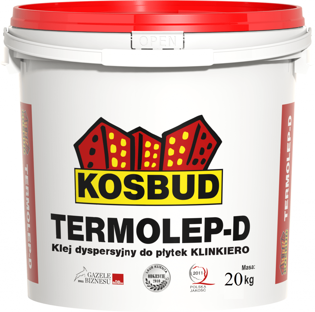 Дисперсійний клей для плитки KLINKIERO TERMOLEP-D, білий/коричнеіий/графіт