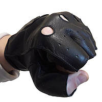 Перчатки без пальцев для водителей из овечьей кожи с перфорацией AL3009 2XL