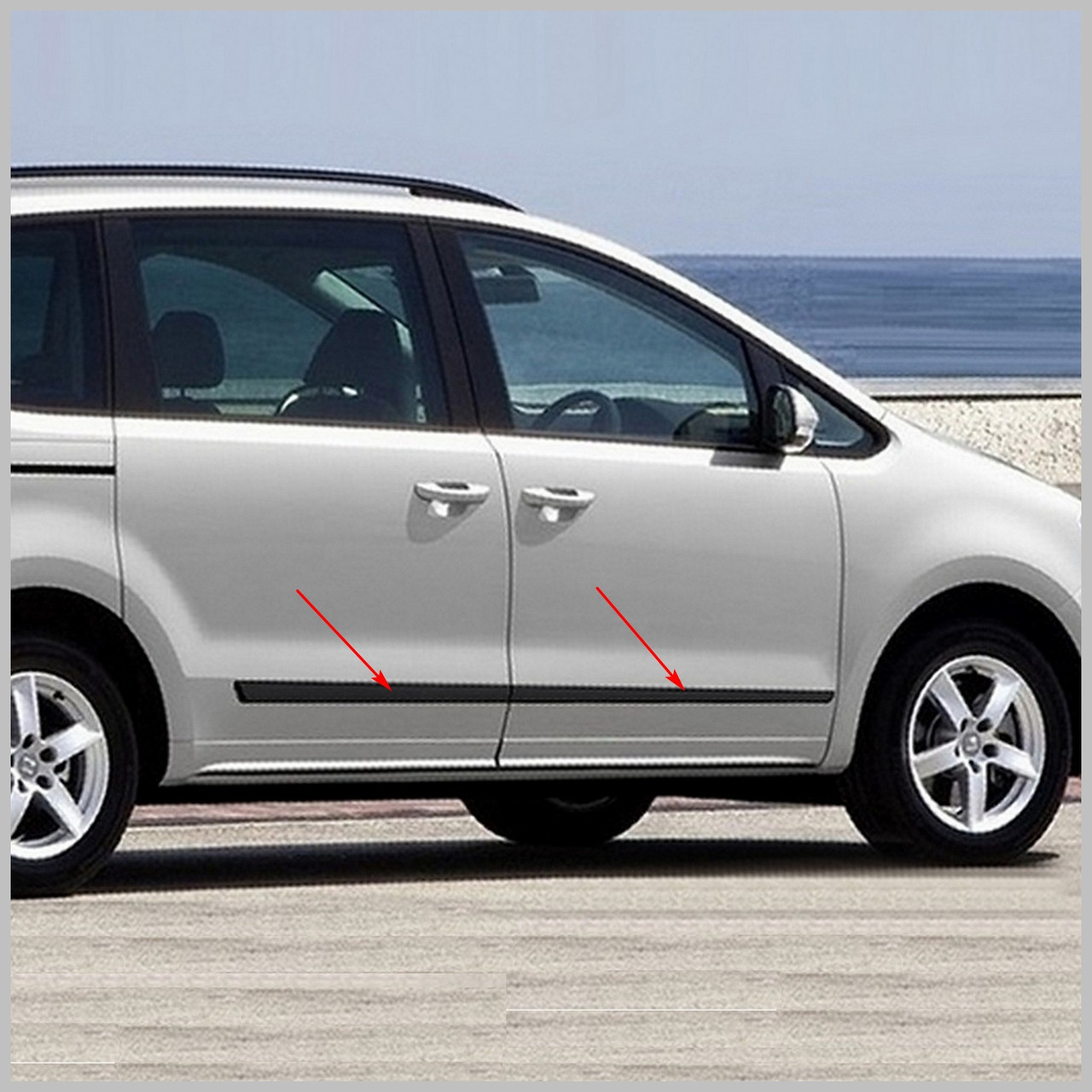 Молдинги на двері для Seat Alhambra II 2010-2015, lift 2015+