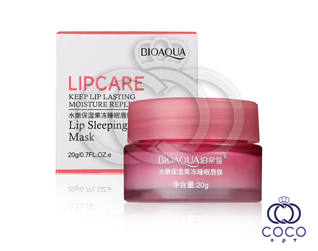 Маска для губ ночная Bioaqua Lip Sleeping Mask с экстрактом клубники