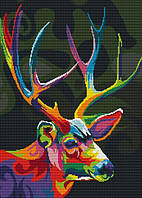 Набор для вышивания крестом 39х52 Разноцветный олень Joy Sunday DA409