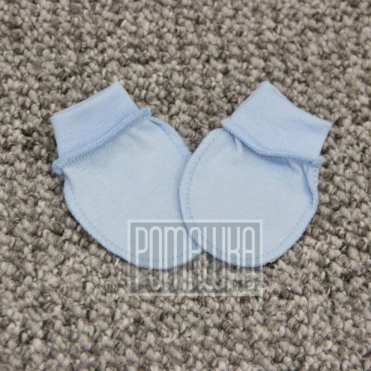 Трикотажні 0-3 міс рукавиці царапки рукавички антицарапки для новонароджених немовлят немовлят 3314 Блакитний