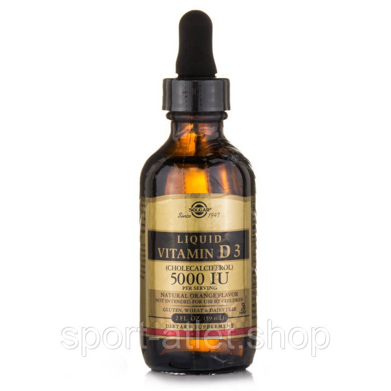 Вітаміни та мінерали Solgar Vitamin D3 125 mcg, 59 мл