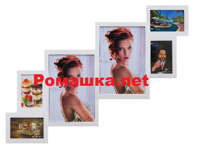 Колаж 6 фото (дерево) 80*60 см ( рамка для фото мультирамка ) ФР0002, фото 1