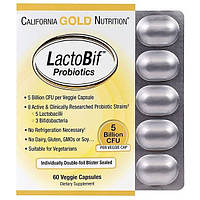 LactoBif Пробиотики 5 миллиардов бактерий California Gold Nutrition айхерб