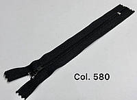 Молния швейная брючная спираль тип 4 18 см / 580 черный