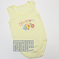 80 7-9 міс літній боді майка без рукавів для новонароджених дівчинки з тонкої бавовни з кнопками 4183 ЖЛТ