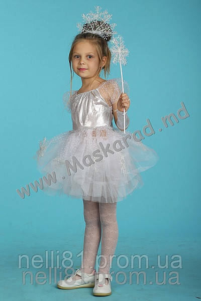Карнавальный костюм Снежинка, костюм Снежинки для девочки 134 - фото 1 - id-p1303218379