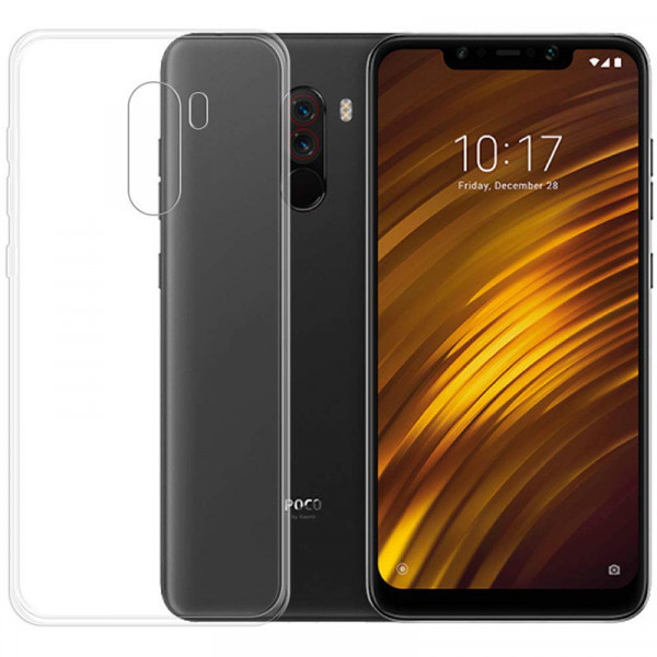 Чохол для Xiaomi Pocophone F1 силіконовий бампер прозорий, фото 1