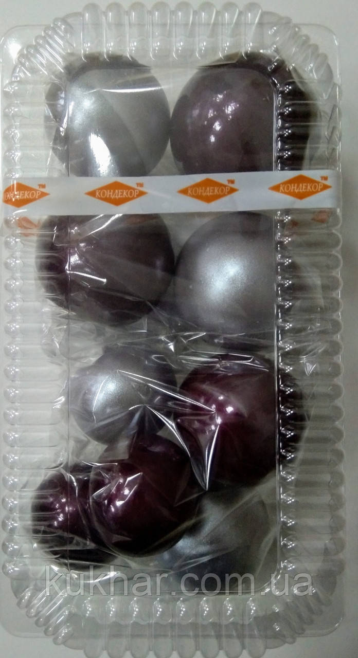 Желатинові кульки для прикрашання торту Марсала/Срібло (9шт), фото 1