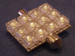 Светодиодная софитная автолампа, 40-42mm,  S-FT-10X42-12SLED (70 Lm)