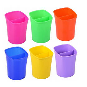 Стакан для ручок і олівців "Квадро" СТРП-02, різних кольорів, 10х7х7см.