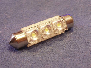 Світлодіодна софітна автолампа, 40-42mm, S-FT-10X42-3SLED (25 Lm)