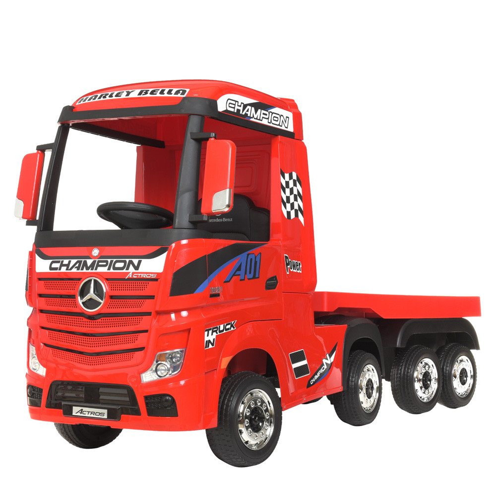 Детский электромобиль грузовик с прицепом Bambi Racer 4WD Мерседес M 4208EBLR-3(2) красный ** - фото 1 - id-p1303242787