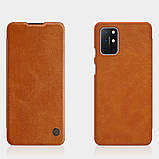 Nillkin Oneplus 8T Qin leather Brown case Шкіряний Чохол Книжка, фото 6