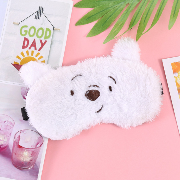 Маска для сну Silenta Plush Білий Ведмедик