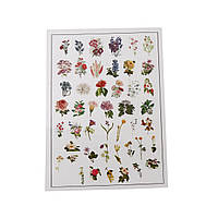 Лист з маленькими наклейками, Прикраса для нігтів, ціна вказана за 1 лист, 15 см х 9 см