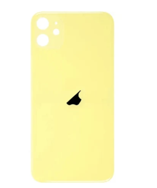 Задня кришка для iPhone 11, жовта, оригінал, в комплекті скло камери, фото 1