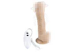 Фалоімітатор з вібрацією і ротацією Alive Cesar Vibro Plus FutureSkyn, діаметр 3,5 см, реалістичний AL20497