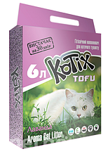 Деревне наповнювач для котячих туалетів KOTIX (Котикс) TOFU Лаванда, 6 літрів