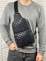 Мужская нагрудная сумка слинг через плечо Louis Vuitton LV Луи Виттон