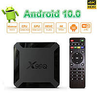 Смарт ТВ приставка X96Q 2гб 16гб Android 10 Allwinner H313 tv box 2-16 ТВ Фильмы Youtube Приложения