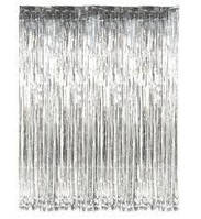 Фольгована шторка дощик для фотозон СРІБЛО ( 1*2 м)