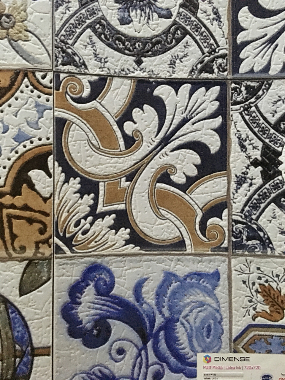 Винтажные обои плитка на стену в кухню Portuguese Vintage Tiles 155 см х 250 см - фото 9 - id-p1114617741