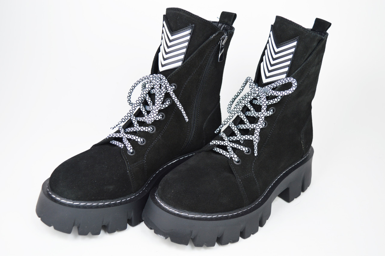 Черевики зимові Teona 20222 36 Чорні замша