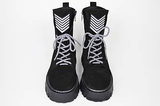 Черевики зимові Teona 20222 36 Чорні замша, фото 3