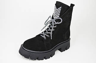 Черевики зимові Teona 20222 36 Чорні замша, фото 5